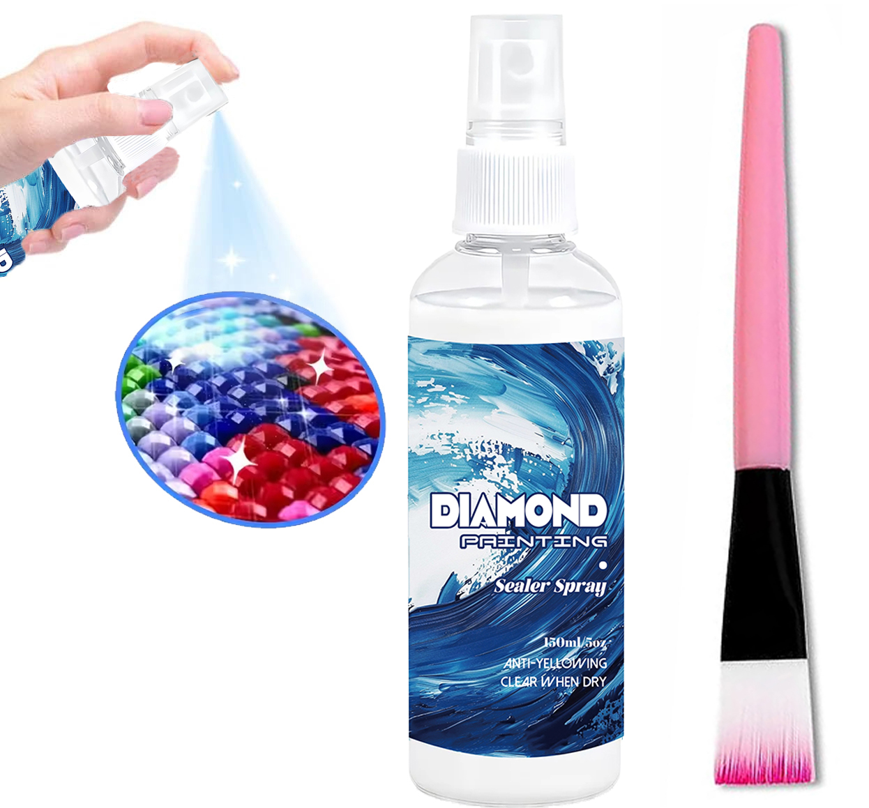 Resin Art Canvas - 150ml Diamond Painting Sealant Spray Craft