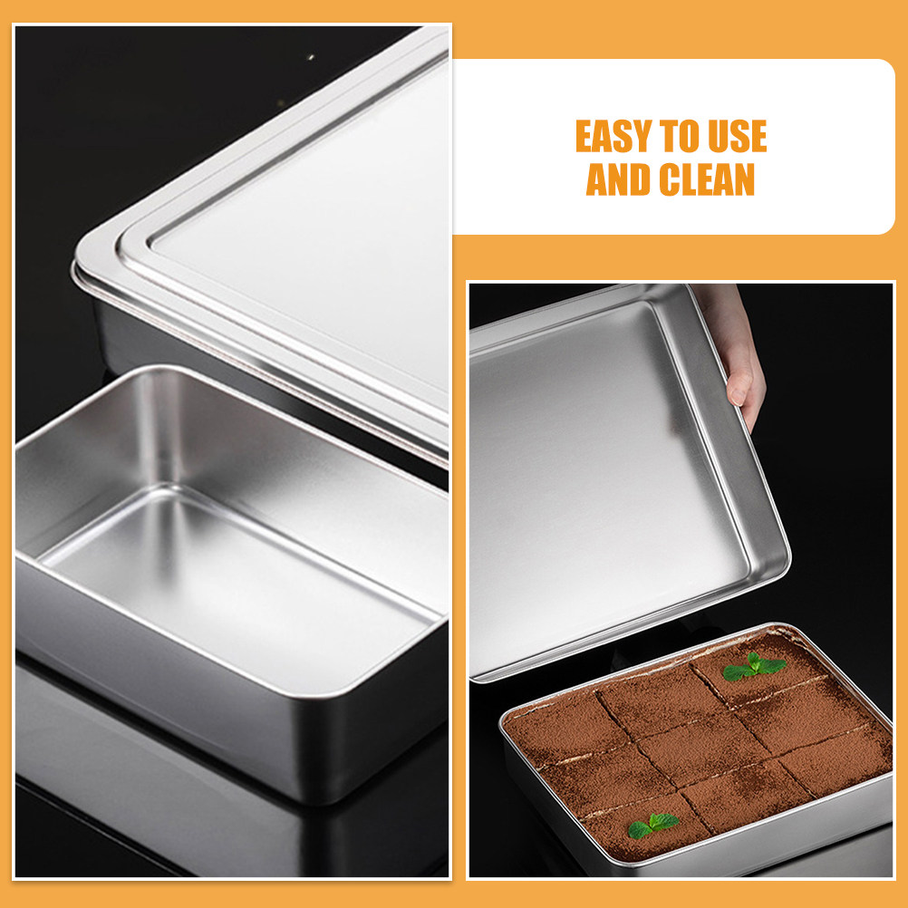 Tray Mold Rectangle - 2Pcs Rectangle Stainless Steel Baking Tray