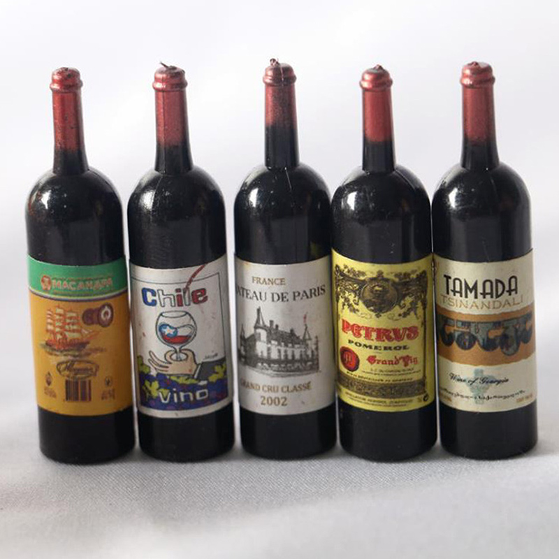 5Pcs 1/12 Dollhouse Miniature  - огляд і ціна Resin Art Bottle