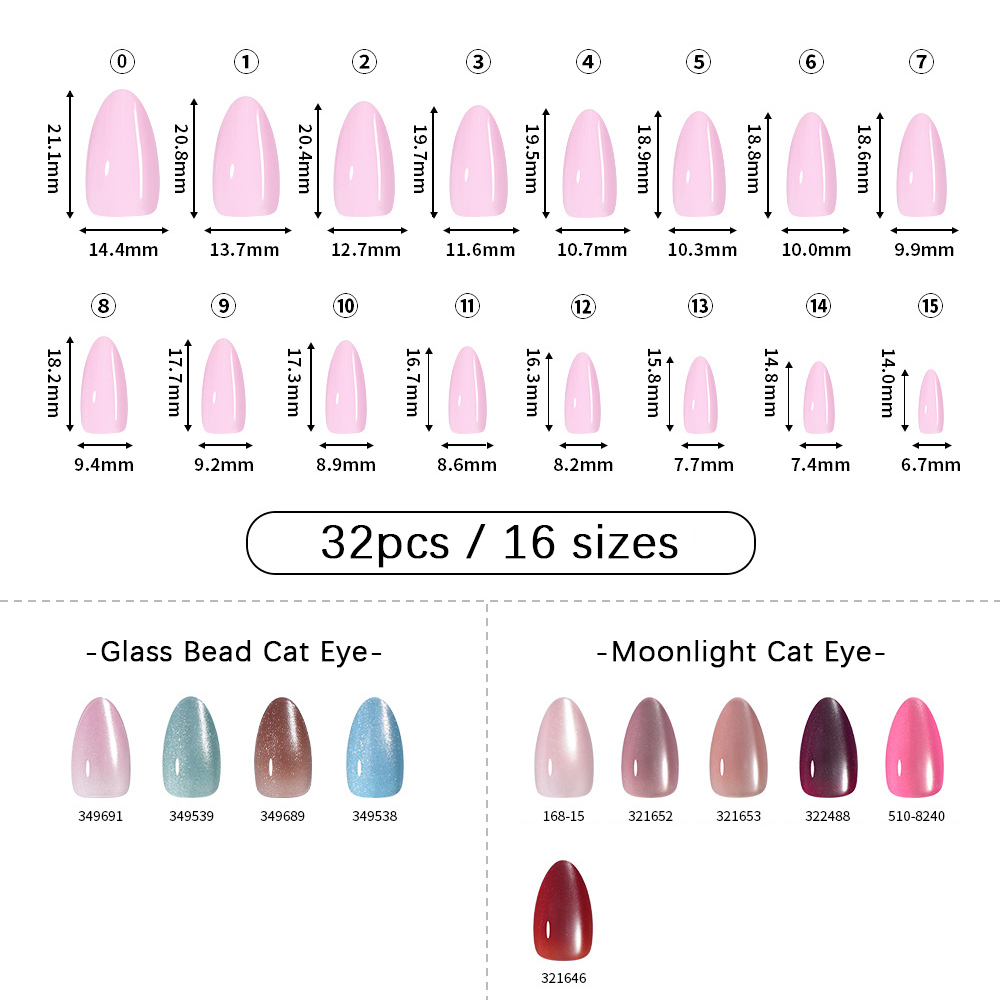 VITAGWX 32pcs Press on Nails A - огляд і ціна Resin Color Paste