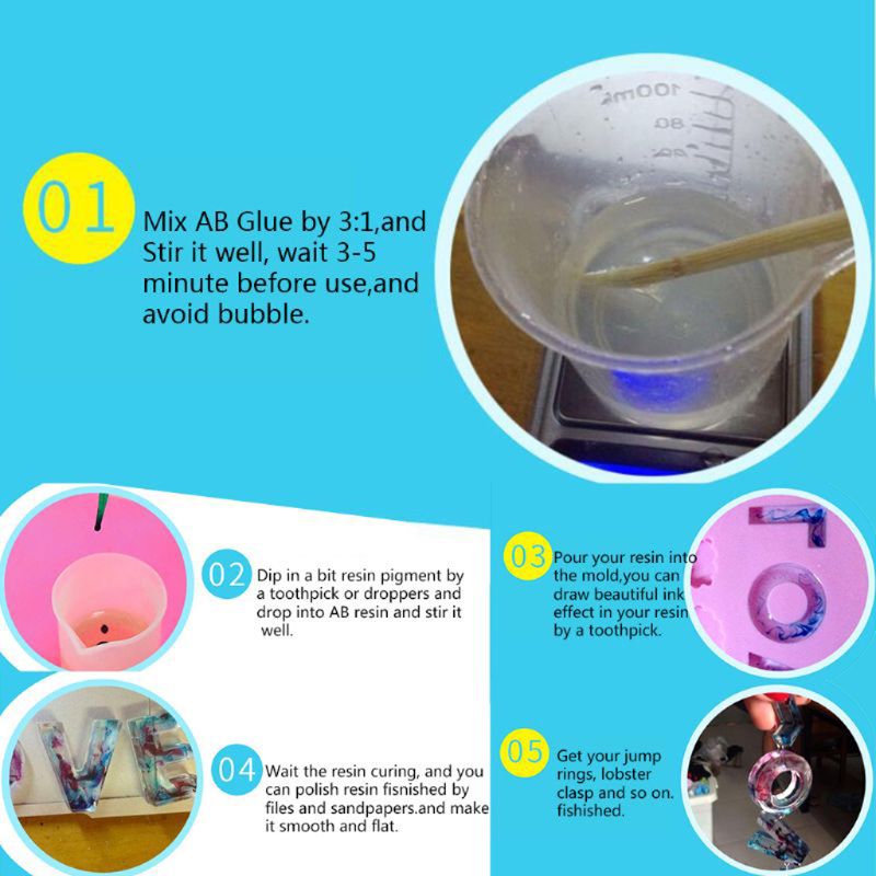 10g 0.35oz Liquid Epoxy Resin  - огляд і ціна Resin Art Tool Kit