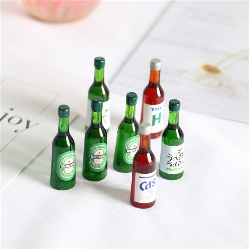 5pcs Dollhouse Mini Beer Bottl - огляд і ціна Resin Art Bottle
