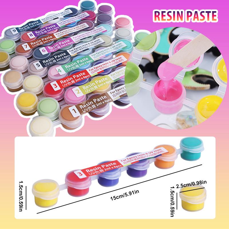 6colors/Set Paste Pigment UV R - огляд і ціна Resin Color Paste