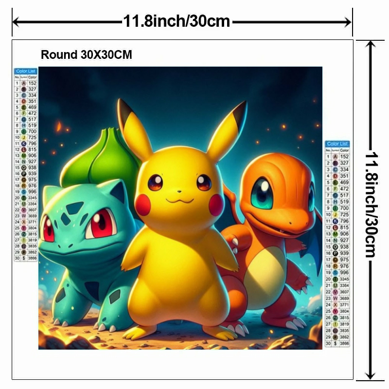 Cartoon Pokémon 5D DIY Diamond - огляд і ціна Resin Art Canvas