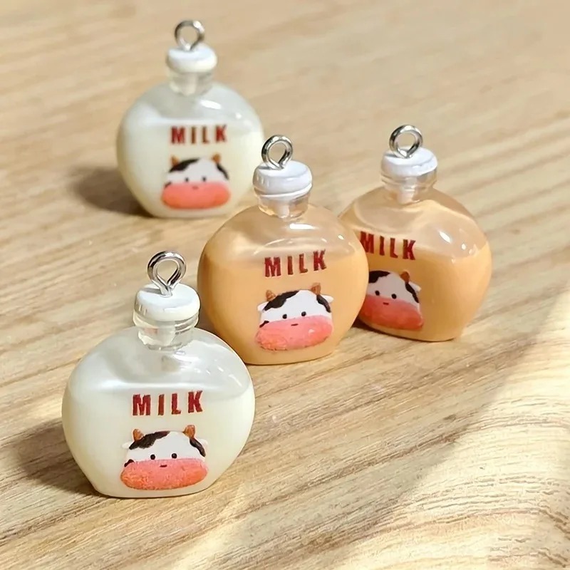 10Pcs Adorable Small Cow Milk  - огляд і ціна Resin Art Bottle