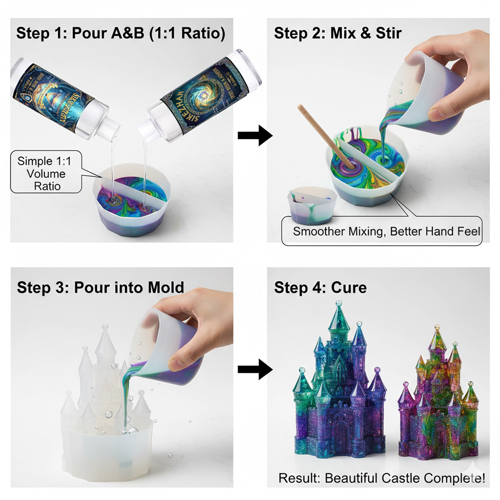 Epoxy Resin Kit with 4 Silicon - огляд і ціна Resin Art Tool Kit